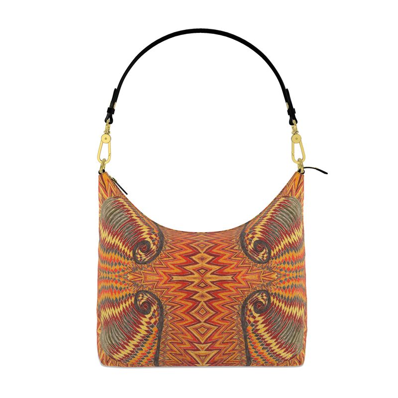 Ras Ereft on leather hobo bag