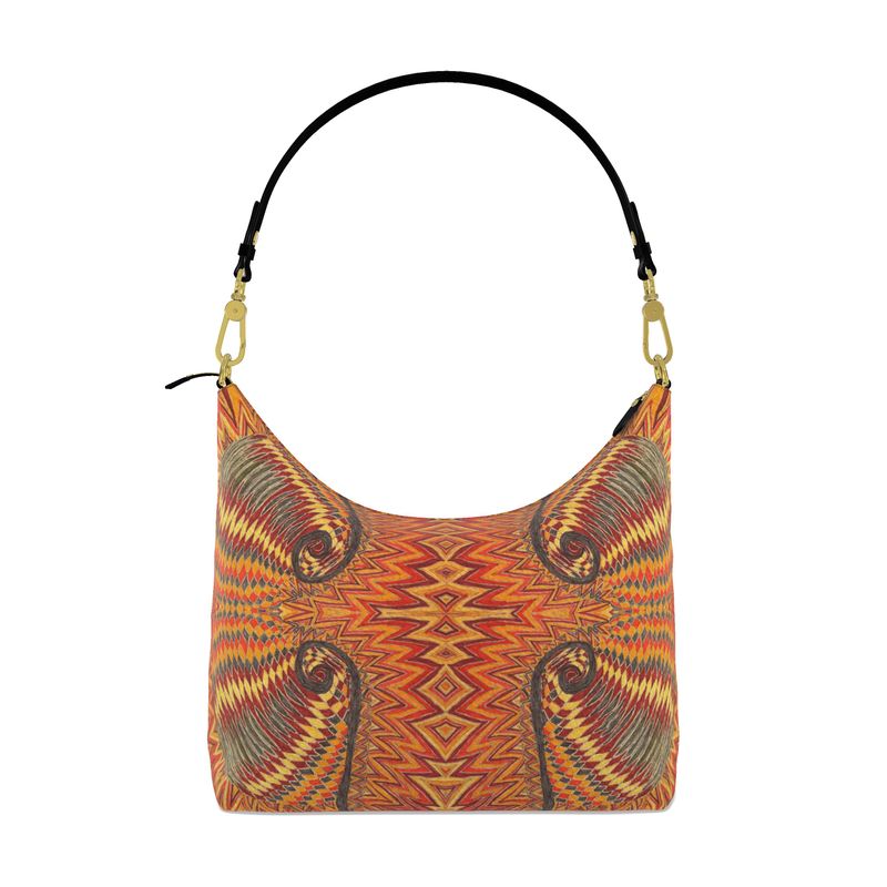 Ras Ereft on leather hobo bag