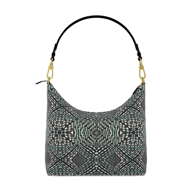 Enqoqelsh on leather hobo bag