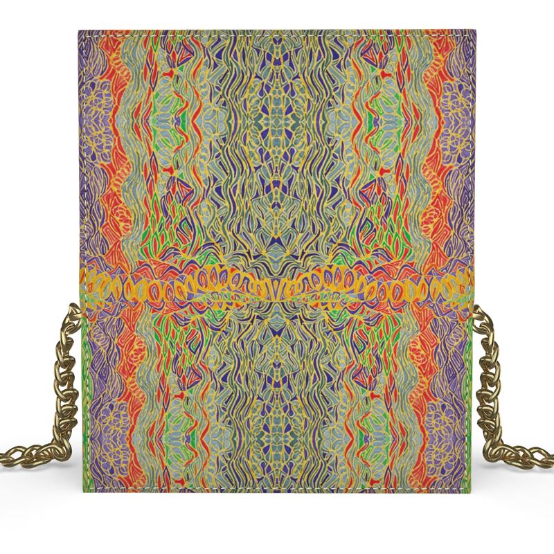 Esat on leather evening bag