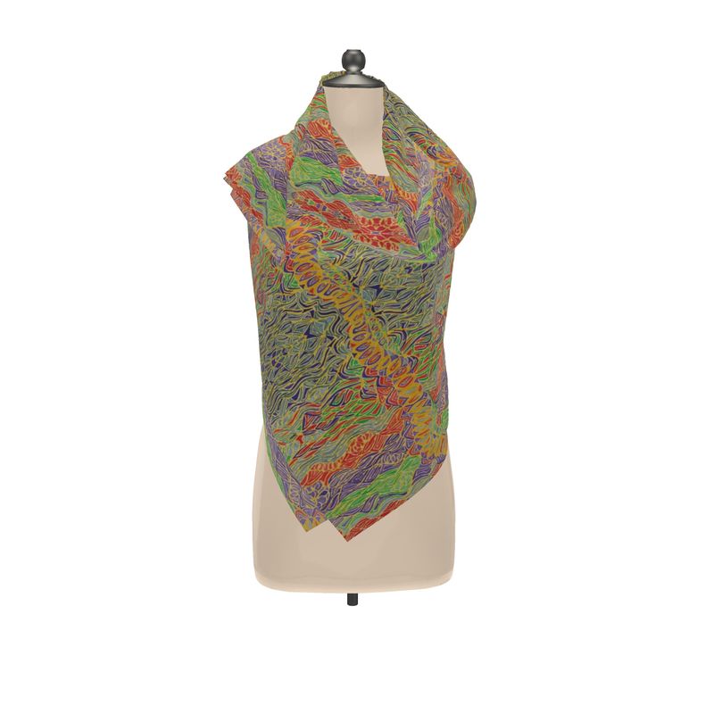 Esat on silk scarf or shawl